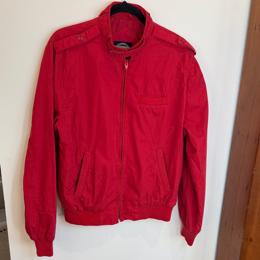 Rare Vintage Towncraft Red Men's Lightweight Bomber Jacket - Indie Streetwear